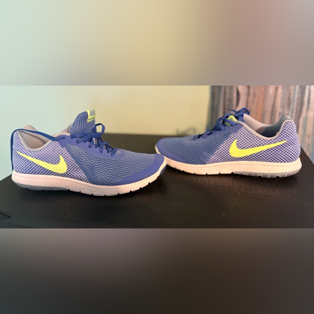 Nike Vibrant Blue and Lime Athletic Shoes